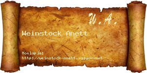 Weinstock Anett névjegykártya